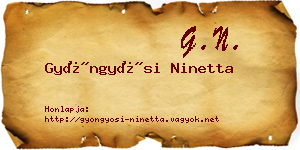 Gyöngyösi Ninetta névjegykártya